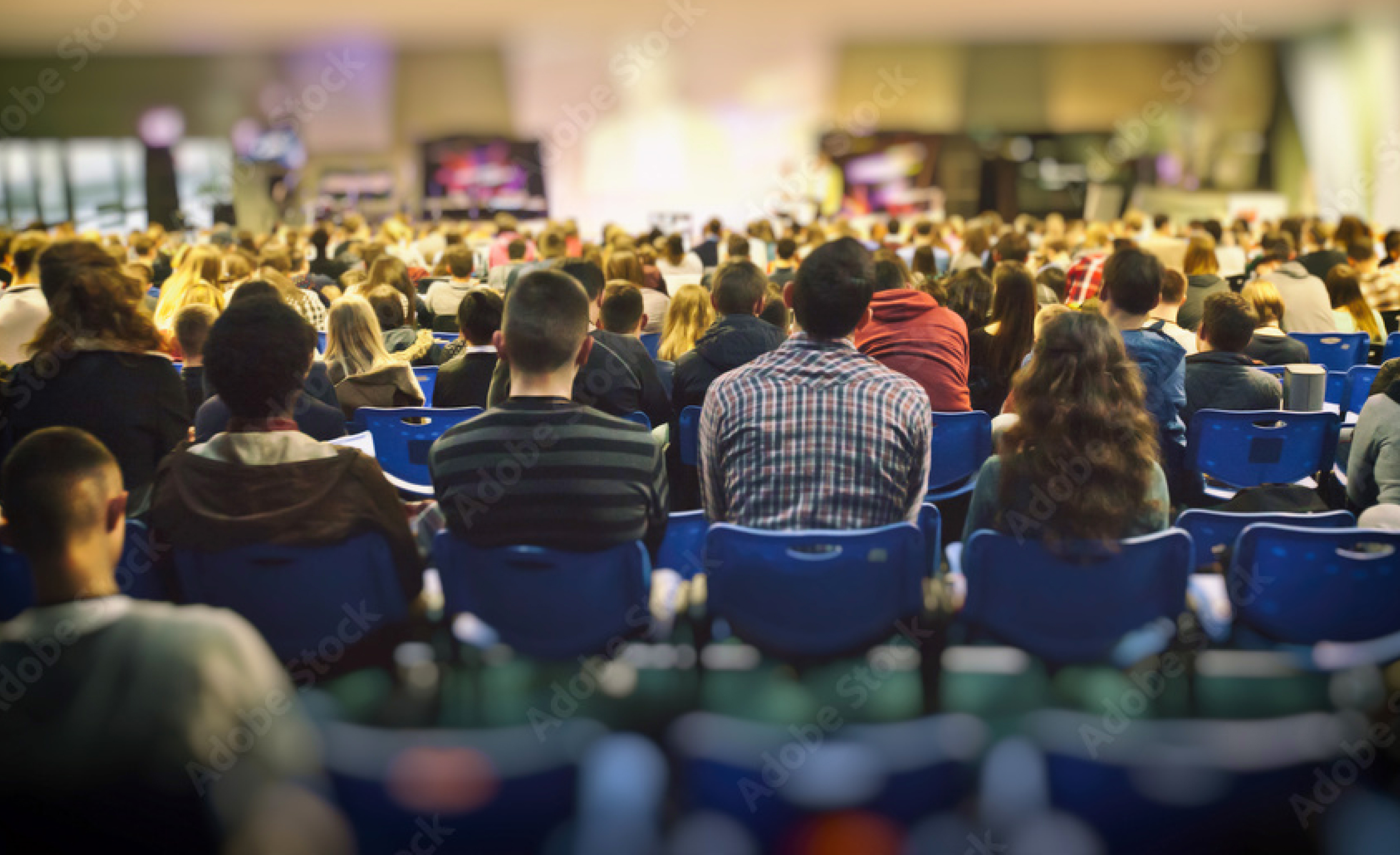 Crowded college lecture hall